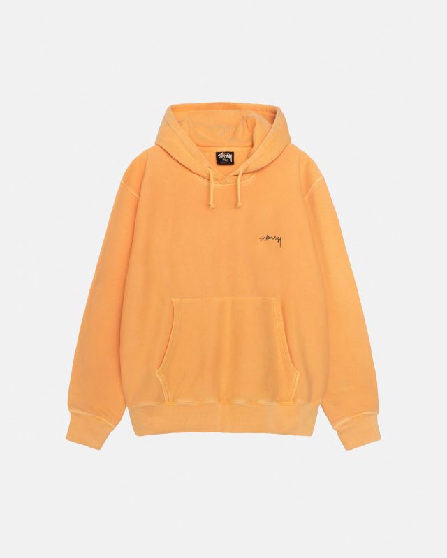 SMOOTH STOCK HOODIE PIGMENT DYED ORANGE