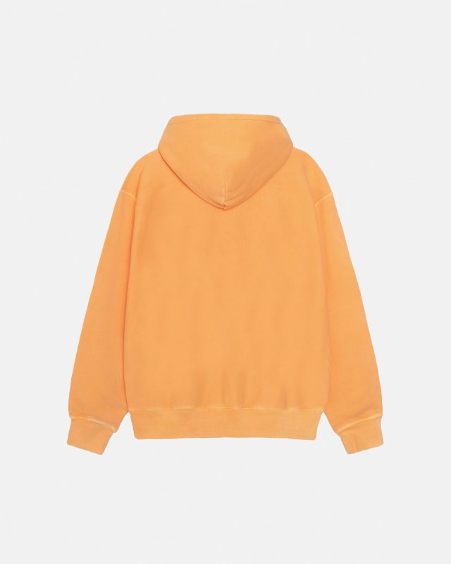 SMOOTH STOCK HOODIE PIGMENT DYED ORANGE