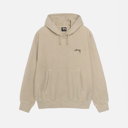 SMOOTH STOCK HOODIE PIGMENT DYED KHAKI