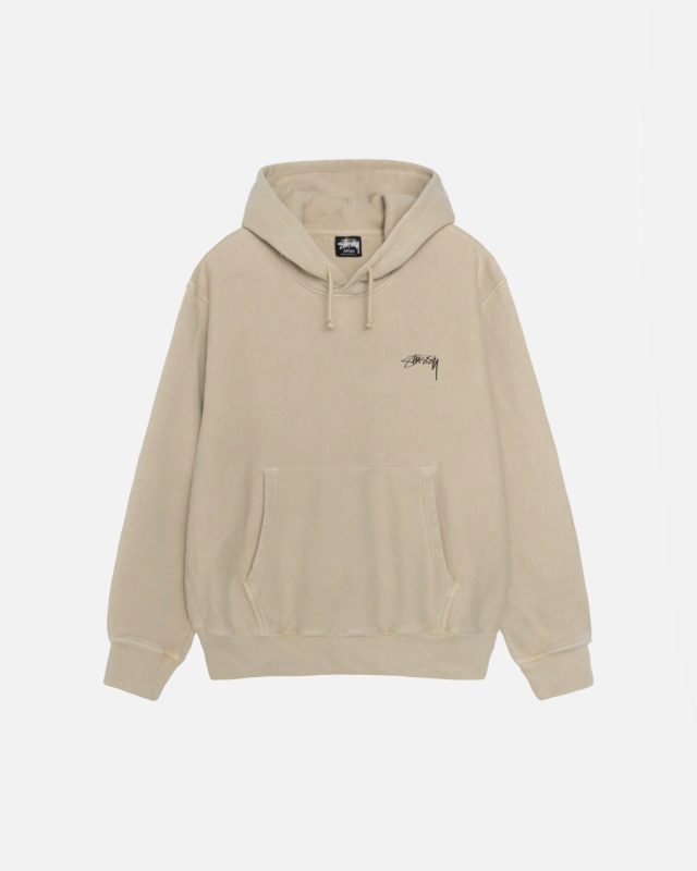 SMOOTH STOCK HOODIE PIGMENT DYED KHAKI