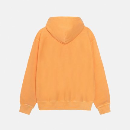 SMOOTH STOCK ZIP HOODIE PIGMENT DYED ORANGE