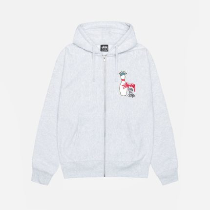 KINGPIN ZIP HOODIE WHITE