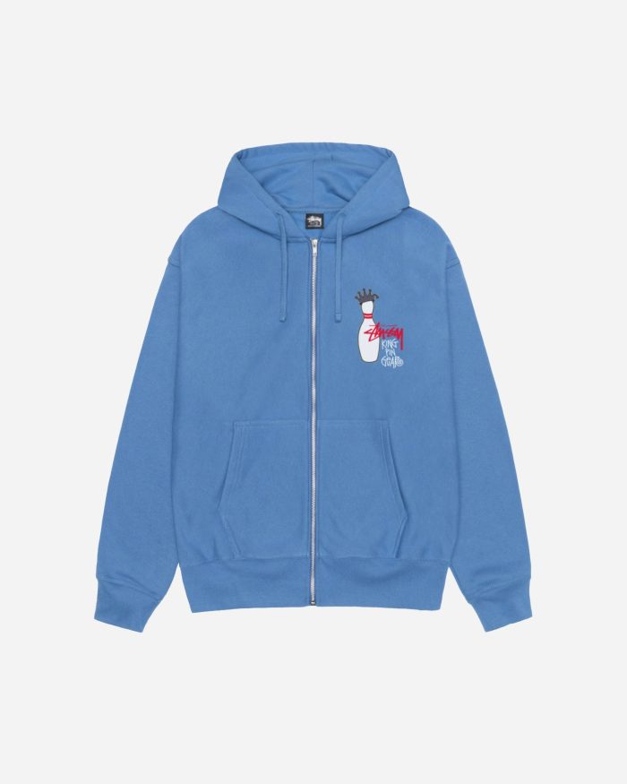 KINGPIN ZIP HOODIE BLUE