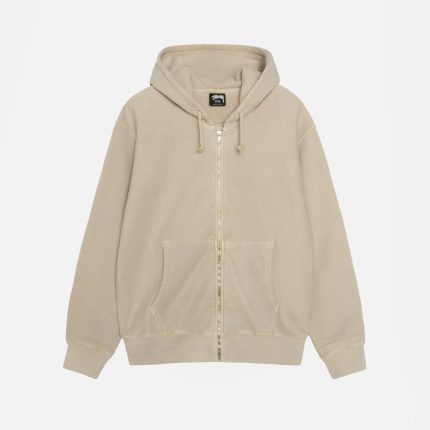 BUANA ZIP HOODIE PIGMENT DYED KHAKI