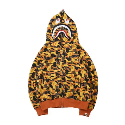 Bape Shark Full Zip Hoodie Yellow