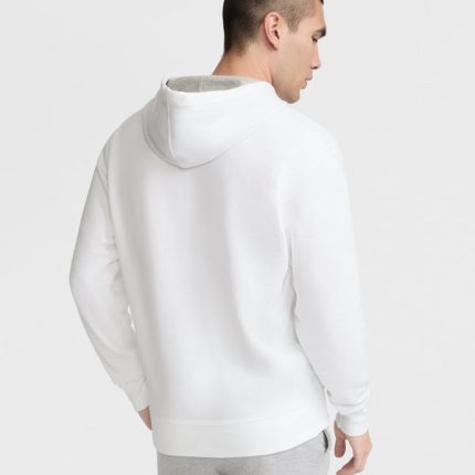 Powerblend White Hoodie Full Script Logo