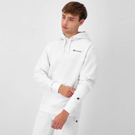 Powerblend White Hoodie Small Script Logo