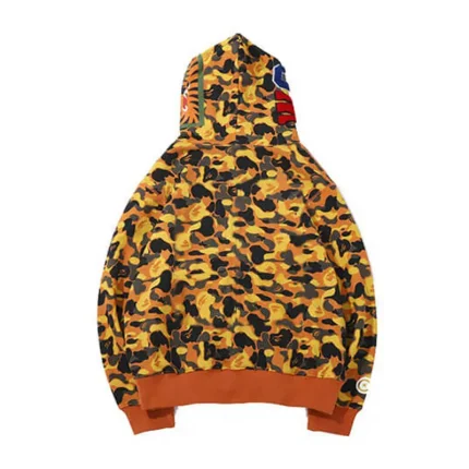 Bape Shark Full Zip Hoodie Yellow