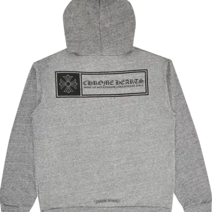 Chrome Hearts Framed Plus Cross Grey Hoodie