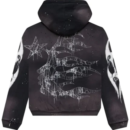 Hellstar Spiderweb Sport Logo Zip-Up Black