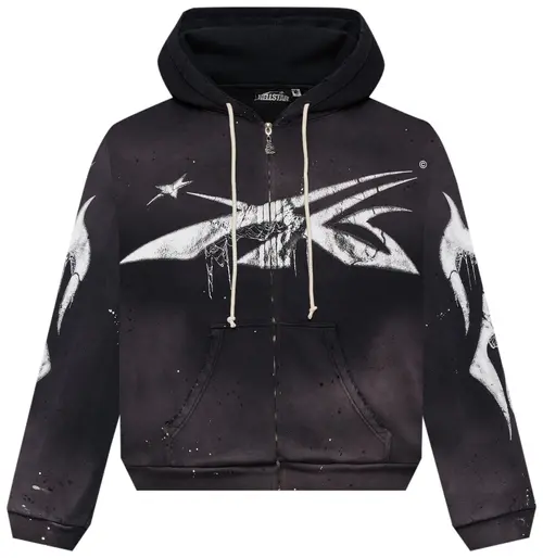 Hellstar Spiderweb Sport Logo Zip-Up Black