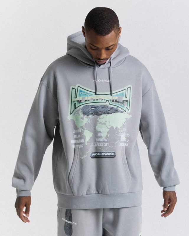 Worldwide Oversized Grey Hoodie