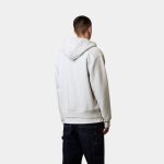 White Zip Up Hooded American Script Jacket