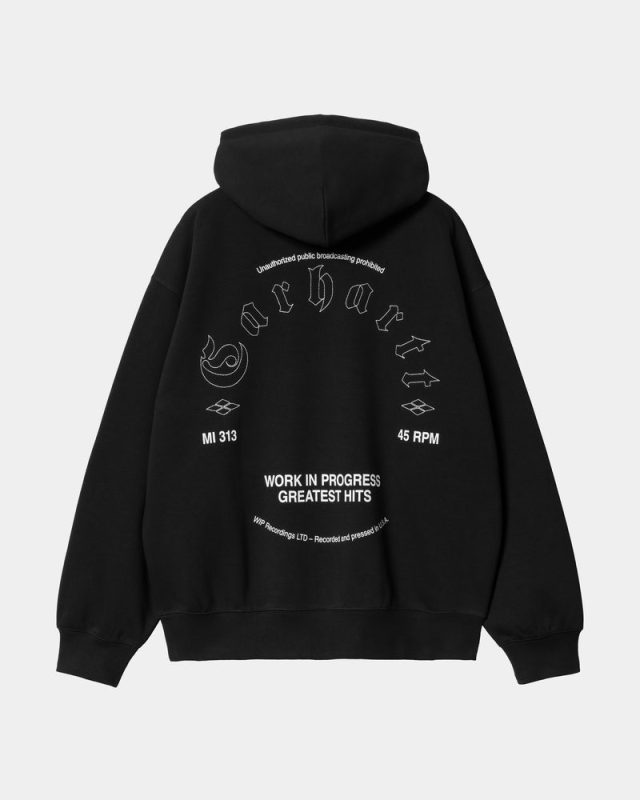 Hooded Greatest Hits Sweatshirt Black / White