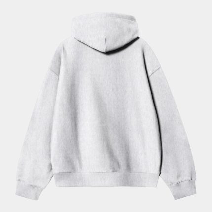 Hooded Label Script Sweatshirt Ash Heather