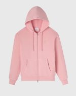 MUSKOKA GARMENT-DYED FULL-ZIP PINK HOODIE