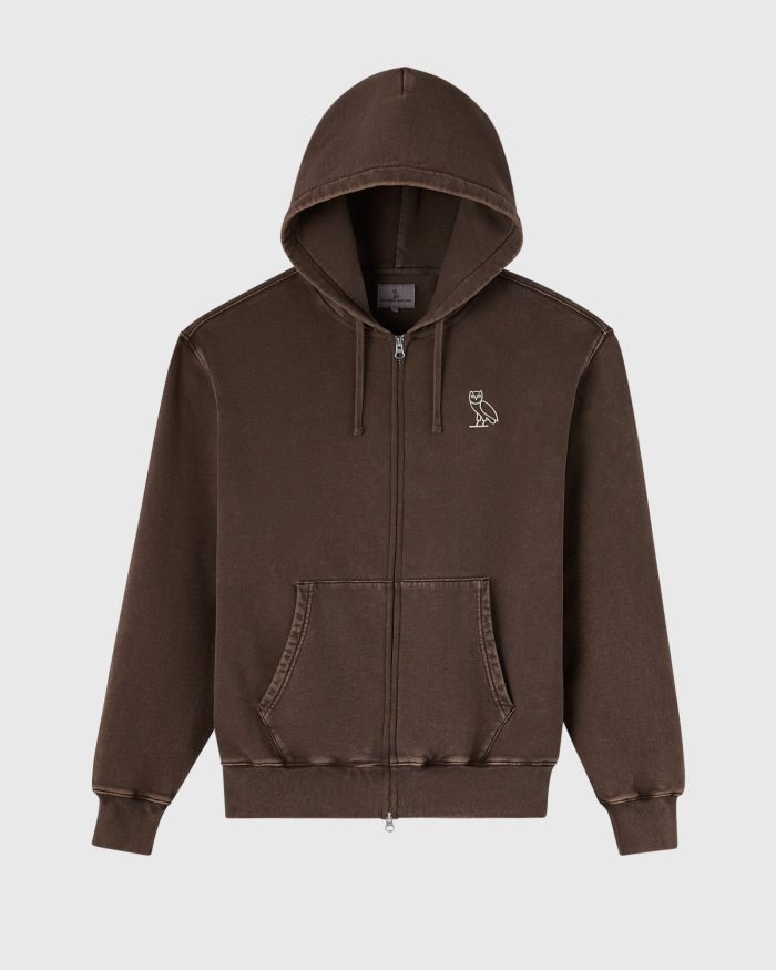 MUSKOKA GARMENT DYED FULL-ZIP HOODIE