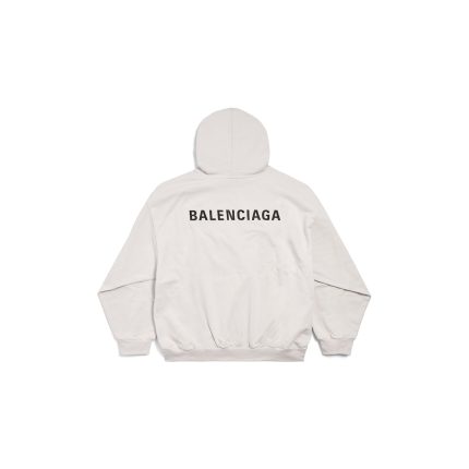 New Balenciaga Back Hoodie Medium Fit in Off White