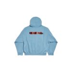 Men's Taped Balenciaga Back Hoodie Medium Fit in Grey Blue