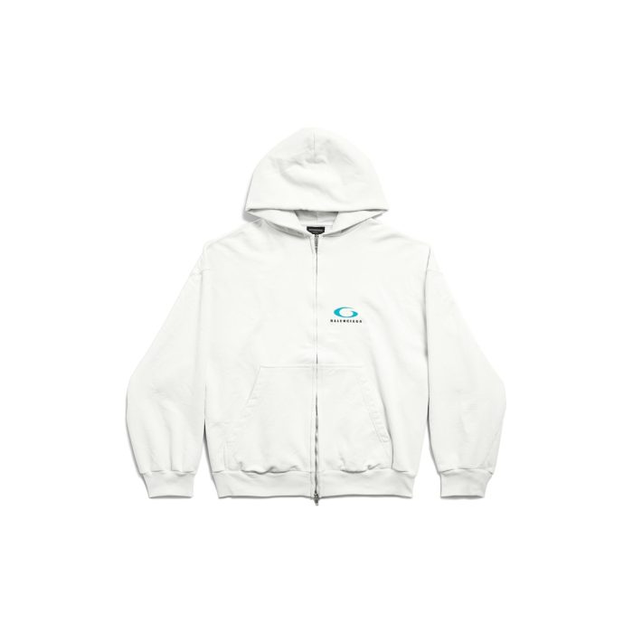 Men's Loop Sports Icon Zip-up Hoodie Regular Fit in White