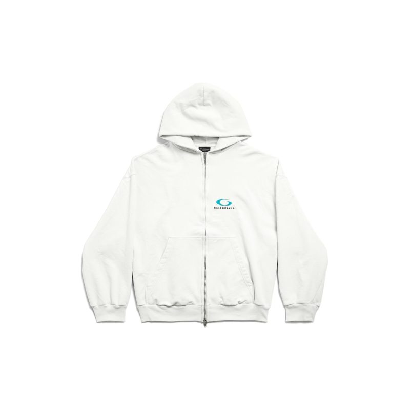 Men's Loop Sports Icon Zip-up Hoodie Regular Fit in White