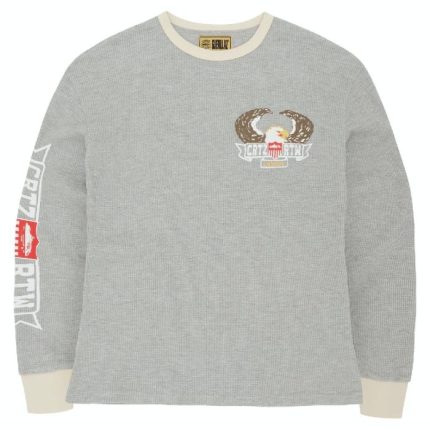 Corteiz Dipset Eagle Waffle Longsleeve Grey Sweatshirt