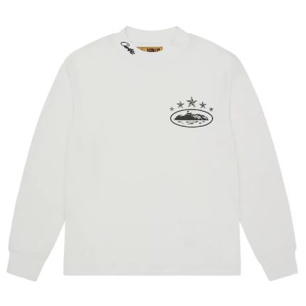 Corteiz 5 Starz Alcatraz Waffle Longsleeve Sweatshirt White