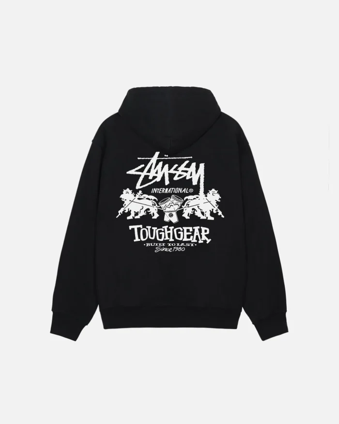 TOUGH GEAR INTERNATIONAL HOODIE BLACK bACK