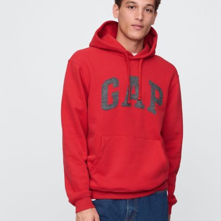 VintageSoft Arch Logo Red Hoodie