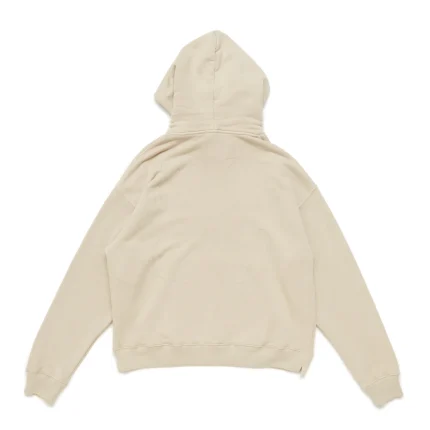 Off-White Drawstring Long-Sleeved Hoodie