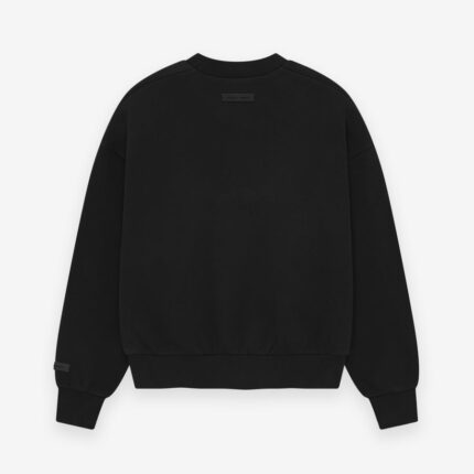 Essentials Black Classic Crewneck Sweatshirt