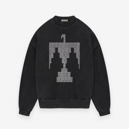 Fear of God Black Thunderbird Crewneck Sweatshirt
