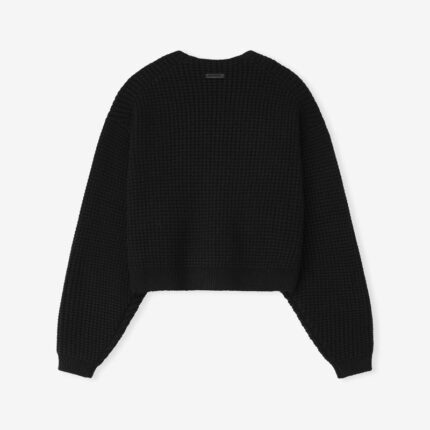 Womens Heavy Waffle 90s Crewneck Sweater