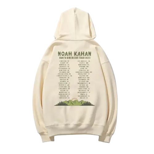 Noah Kahan Camp Tour Beige Hoodie