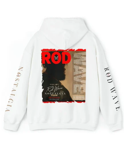 Rod Wave White Nostalgia Hoodie Rod Wave White Nostalgia Hoodie