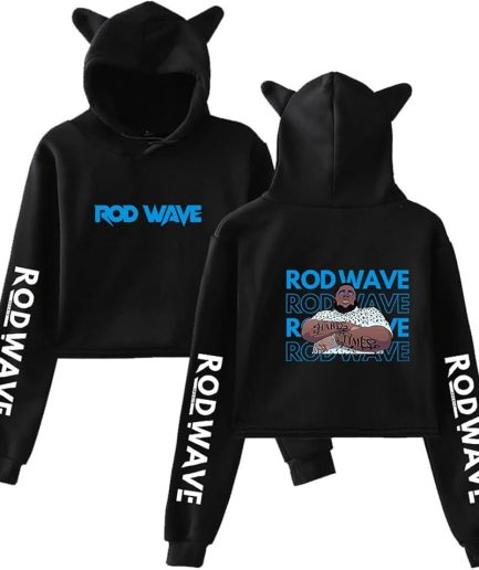 Rod Wave Women Black Hoodie Rod Wave Women Black Hoodie