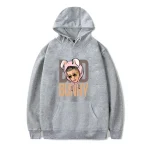 Bad Bunny Face Printed Hoodie