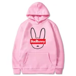 Bad Bunny Print Logo Hoodie
