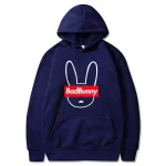 Bad Bunny Print Logo Hoodie