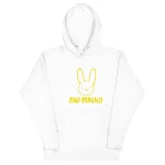 Bad Bunny Yellow Logo Print Hoodie