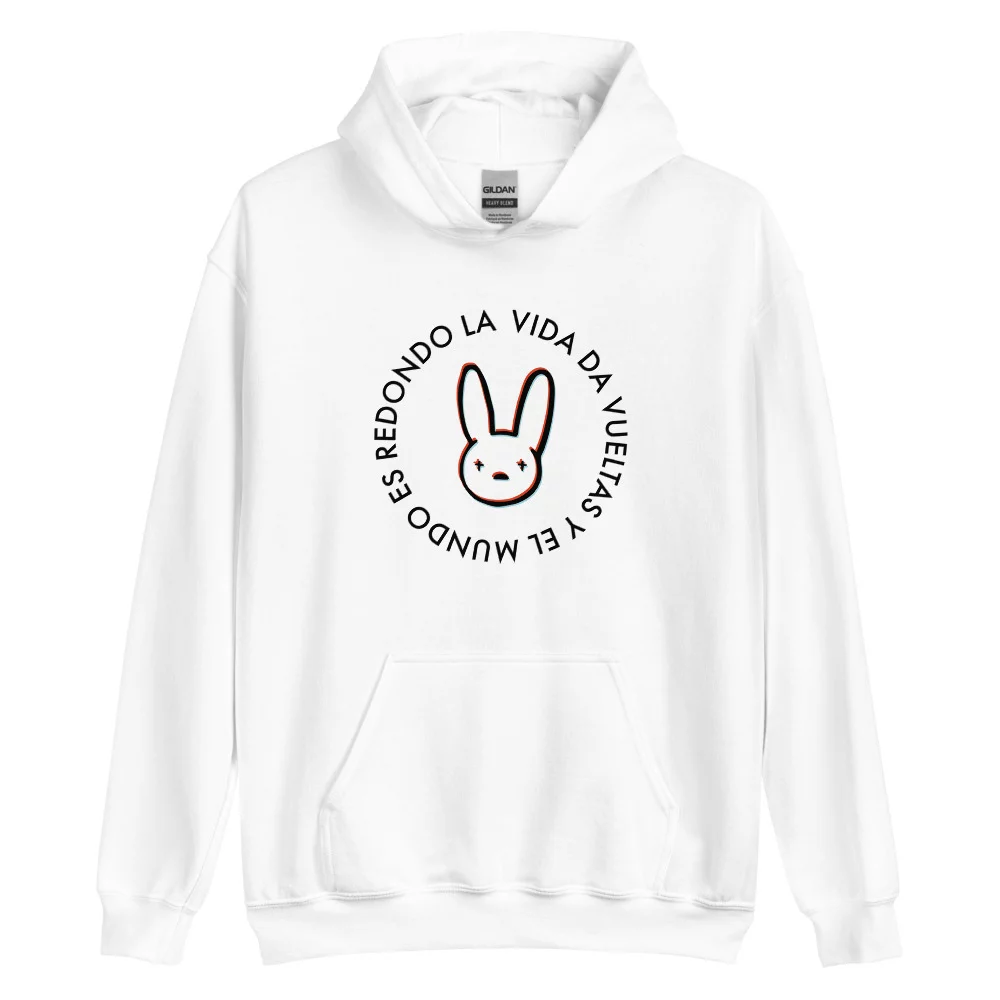 Es Redondo La Vida Da Bad Bunny Pullover Hoodie Es Redondo La Vida Da Bad Bunny Pullover Hoodie