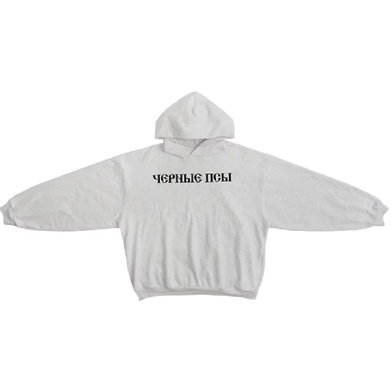 Yeezy Gosha Black Dogs Hoodie Heather Grey Yeezy Gosha Black Dogs Hoodie Heather Grey