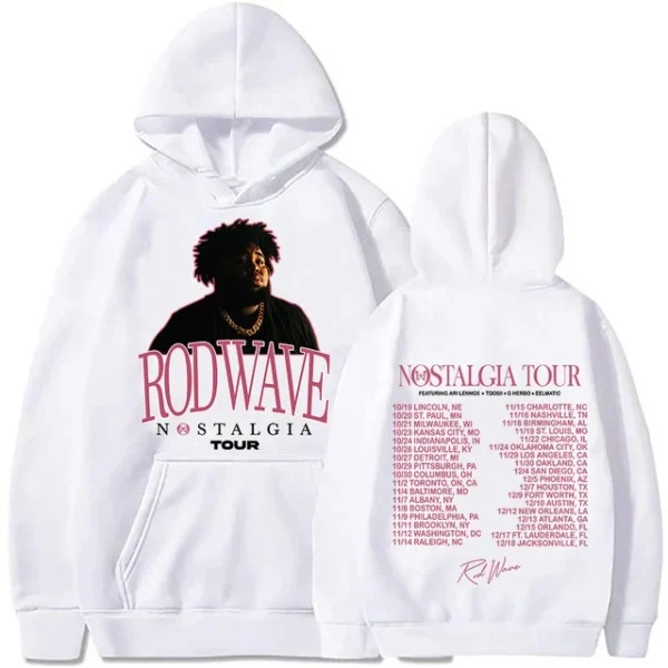 Rod Wave Nostalgia Tour White Hoodie Rod Wave Nostalgia Tour White Hoodie