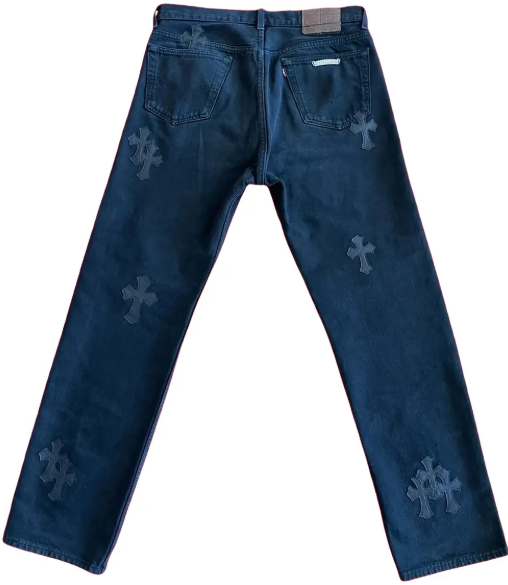 Chrome Hearts x Levis Cross Patched Denim Black Chrome Hearts x Levis Cross Patched Denim Black