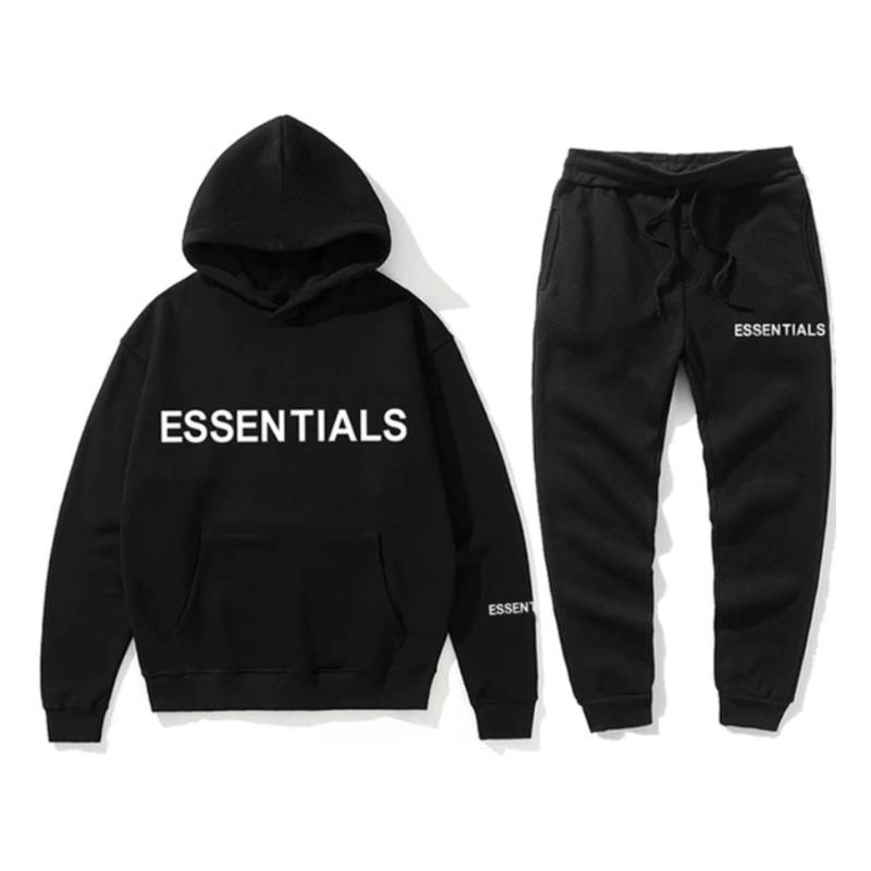 Essential Spring Tracksuit Pullover Hooded – Black Essential Spring Tracksuit Pullover Hooded – Black