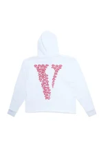 RED LIPSTICK OG EMBROIDERED HOODIE (white)