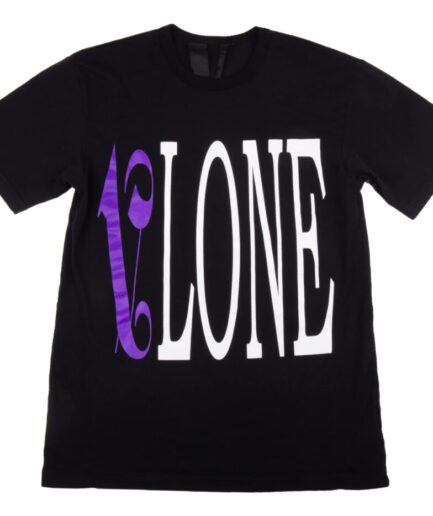 Vlone x Palm Angels T-shirt Black Purple Vlone x Palm Angels T-shirt Black Purple