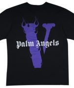 Vlone x Palm Angels T-shirt Black Purple