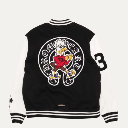 Chrome Hearts Leather Varsity Cashmere & Jacket