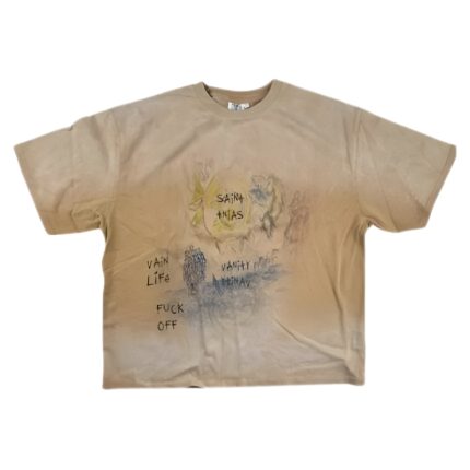 Beige Saint Vanity Graphic Fuck Off Tee